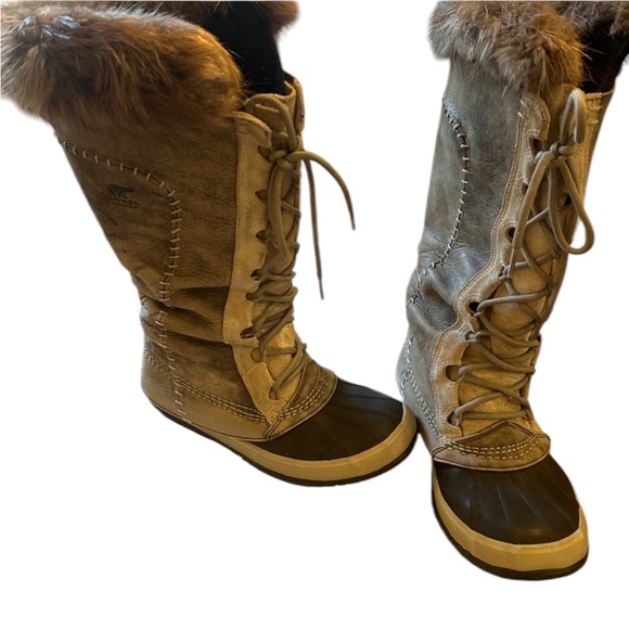 Womens Sorel Cate The Great Waterproof Leather Lace Up Winter Snow Boots… - Picture 6 of 8